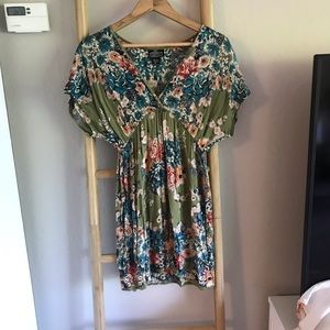 Angie floral mini dress